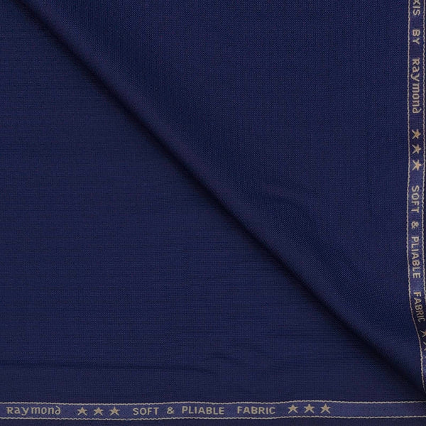 Trouser Fabric Raymond Poly Viscose Texture Colour Lapis  Blue