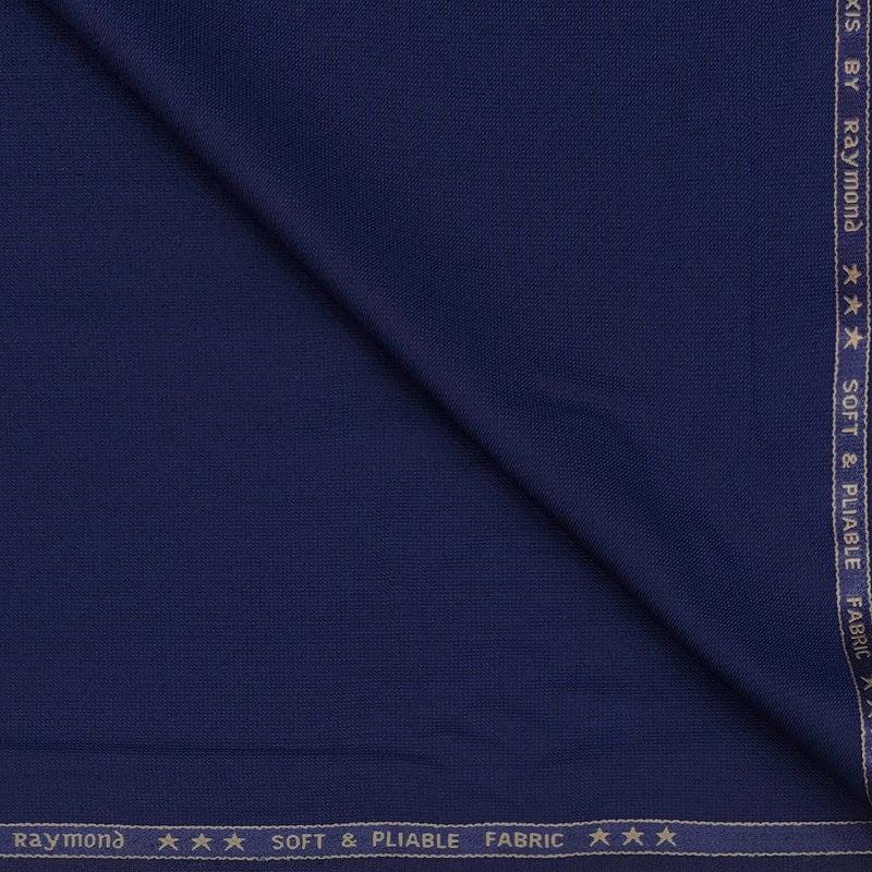 Trouser Fabric Raymond Poly Viscose Texture Colour Lapis  Blue