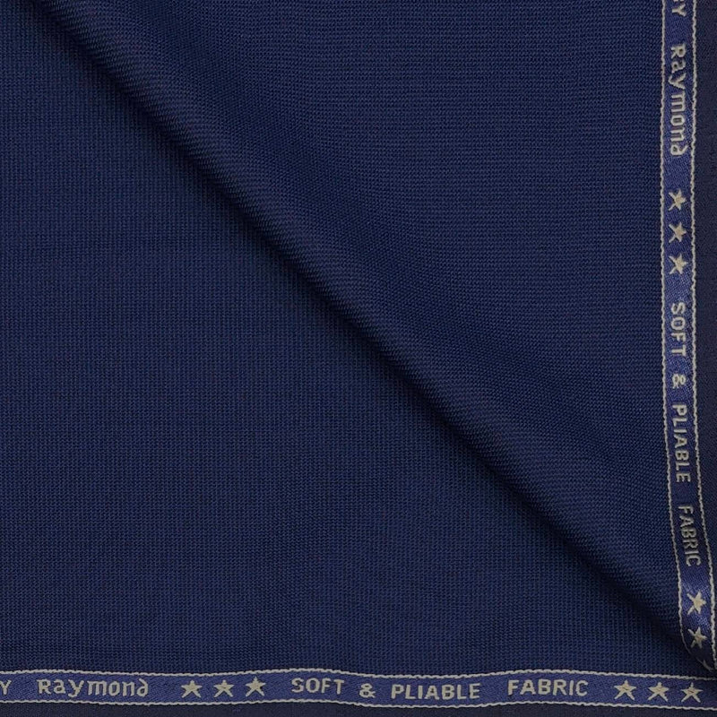 Trouser Fabric Raymond Poly Viscose Texture Colour Indigo Dye Blue