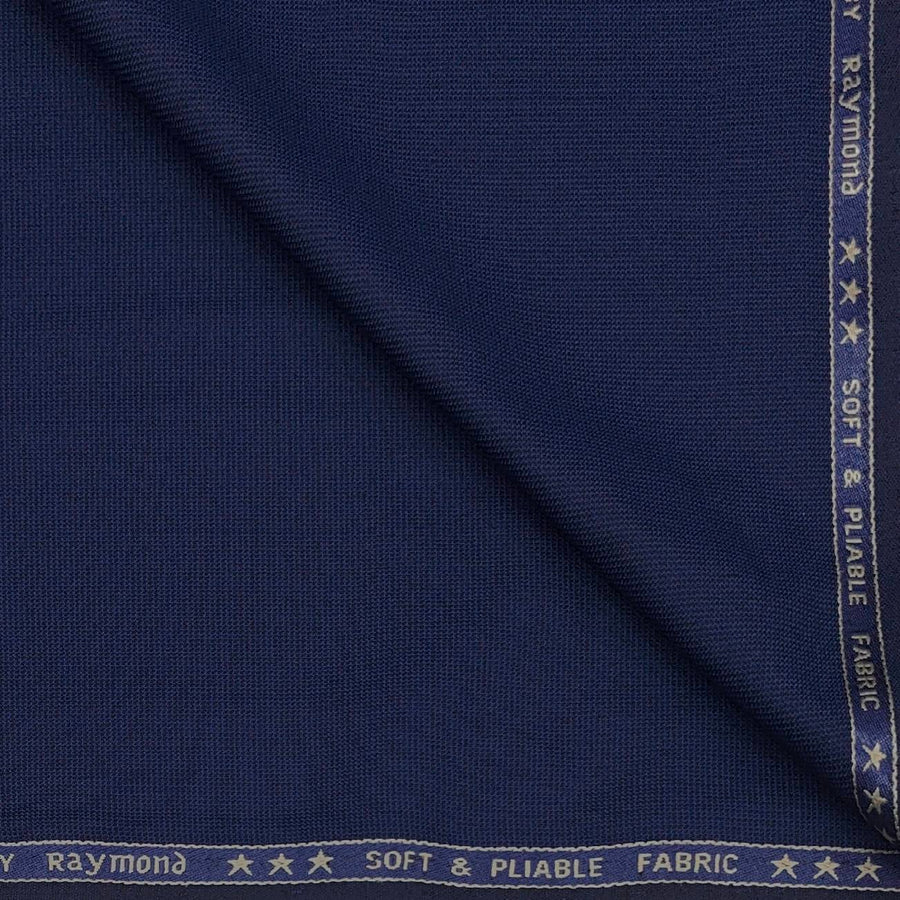 Trouser Fabric Raymond Poly Viscose Texture Colour Indigo Dye Blue