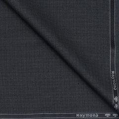 Trouser Fabric Raymond Poly Viscose Mild Check Colour Grey