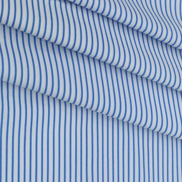 Shirt Fabric ManTire Poly Cotton Wrinkle Free Formal Broad Lining Colour Royal Blue
