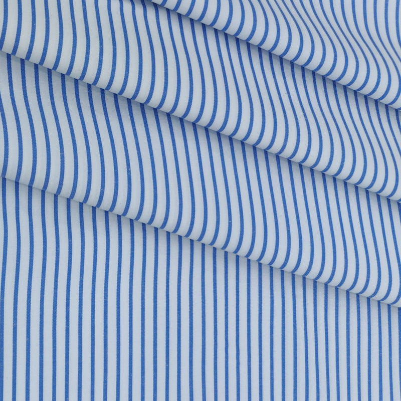 Shirt Fabric ManTire Poly Cotton Wrinkle Free Formal Broad Lining Colour Royal Blue