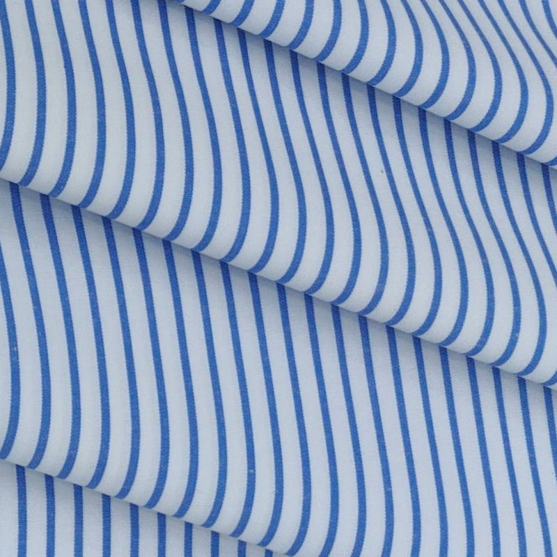 Shirt Fabric ManTire Poly Cotton Wrinkle Free Formal Broad Lining Colour Royal Blue