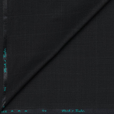 Trouser Fabri Reid & Taylor Polyester Viscose Broad Check Color Onyx Grey