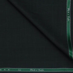 Trouser Fabric Reid & Taylor Polyester Viscose Mild Check Color Feldgrau Green