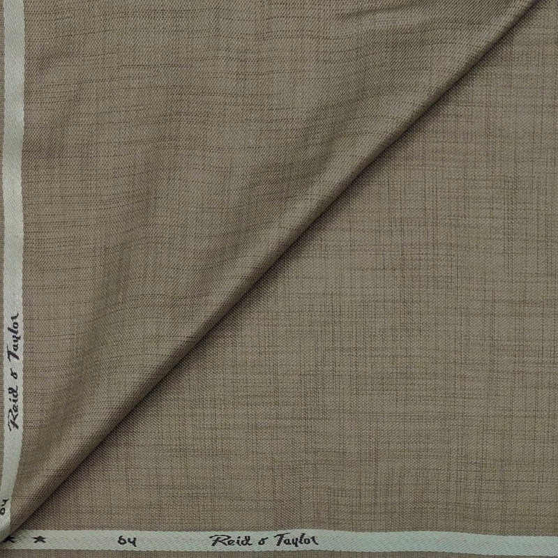 Trouser Fabri Reid & Taylor Polyester Viscose Slub Color Wheat Brown