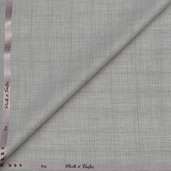 Trouser Fabri Reid & Taylor Polyester Viscose Broad Check Color Ivory Brown
