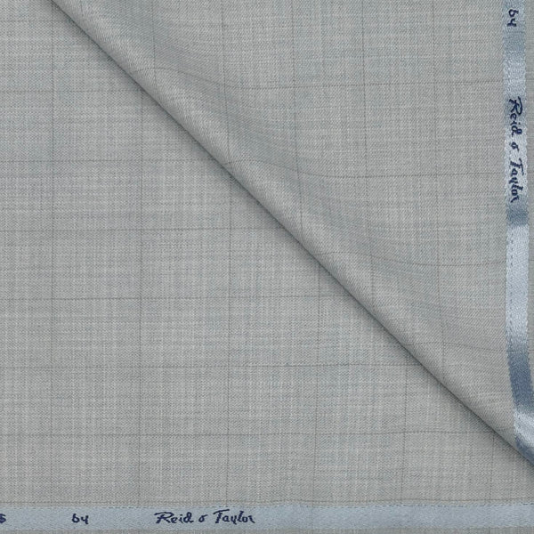 Trouser Fabri Reid & Taylor Polyester Viscose Broad Check Color Silver