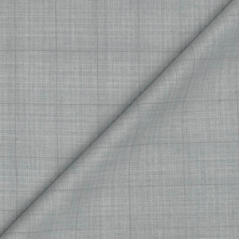 Trouser Fabri Reid & Taylor Polyester Viscose Broad Check Color Silver