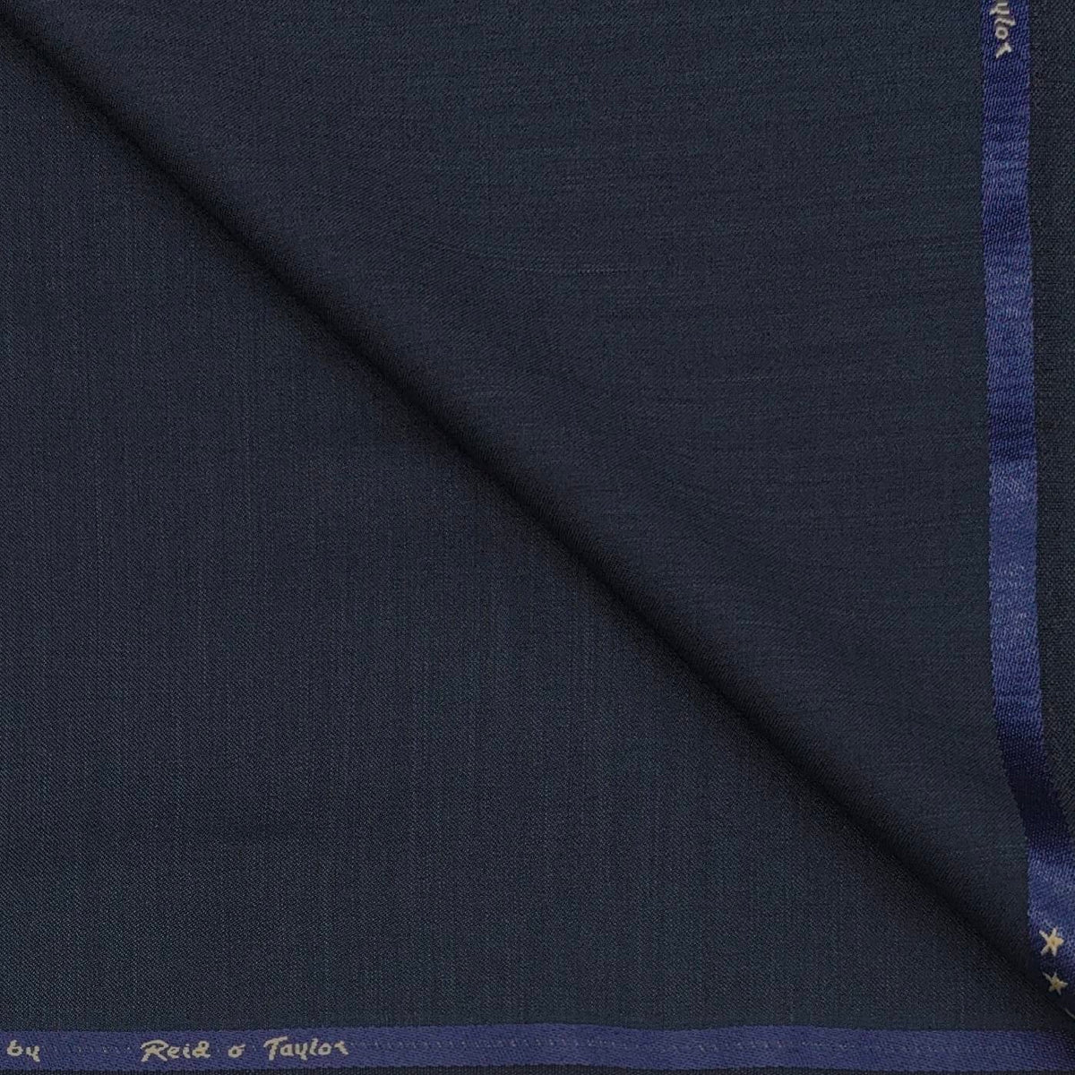 Trouser Fabri Reid & Taylor Polyester Viscose Self Slub Color Space Blue