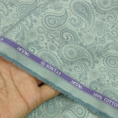 Shirt Fabric Soktas 100% Cotton Jacquard Colour Viridian Green
