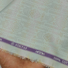 Shirt Fabric Soktas 100% Cotton Jacquard Colour Swamp Green N Light Pink