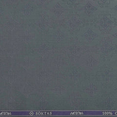 Shirt Fabric Soktas 100% Cotton Jacquard Colour Davy's Grey