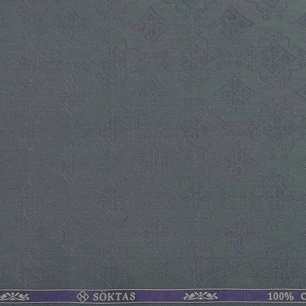 Shirt Fabric Soktas 100% Cotton Jacquard Colour Davy's Grey