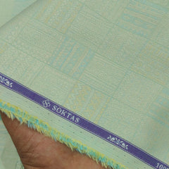 Shirt Fabric Soktas 100% Cotton Jacquard Colour Tea Green