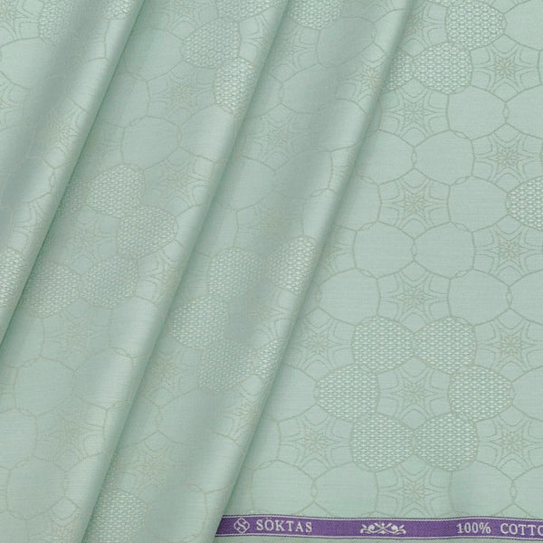 Shirt Fabric Soktas 100% Cotton Jacquard Colour Pistachio Green