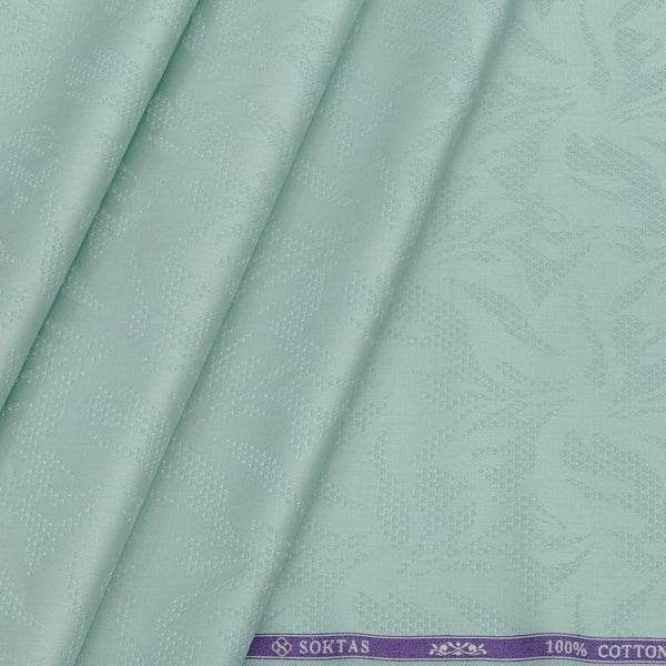 Shirt Fabric Soktas 100% Cotton Jacquard Colour Celeste Blue