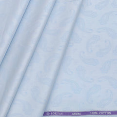 Shirt Fabric Soktas 100% Cotton Jacquard Colour Bright Blue
