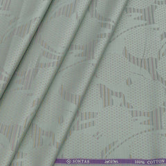 Shirt Fabric Soktas 100% Cotton Jacquard Colour Laurel Green