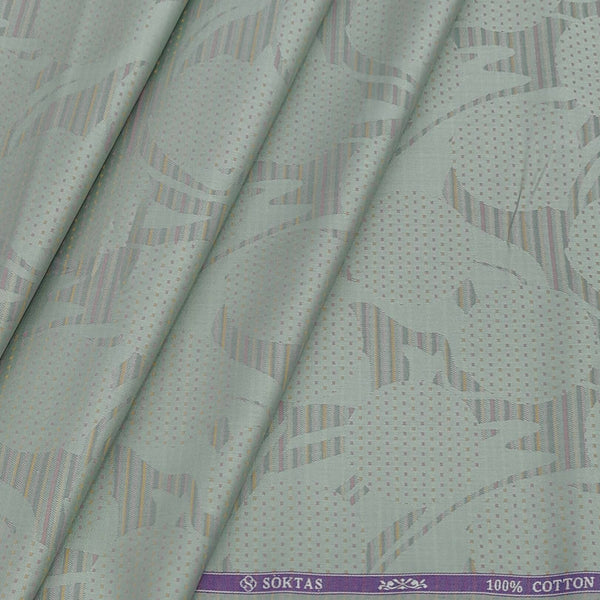 Shirt Fabric Soktas 100% Cotton Jacquard Colour Laurel Green