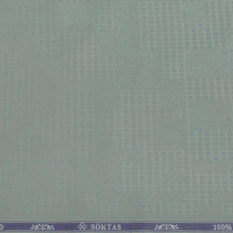 Shirt Fabric Soktas 100% Cotton Jacquard Colour Sage Green