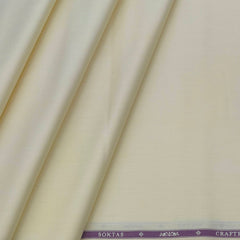 Shirt Fabric Soktas 80s Giza Cotton Plain satin Colour Ivory Cream