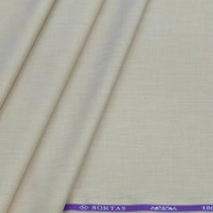 Soktas Men's Finest 60s Giza Cotton FIll a Fill Light Plain Shirt fabric Colour Light Brown