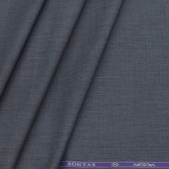 Soktas Men's Finest 60s Giza Cotton FIll a Fill Light Plain Shirt fabric Colour Grey