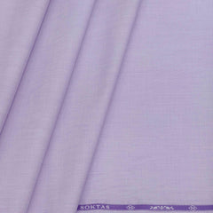 Soktas Men's Finest 60s Giza Cotton FIll a Fill Light Plain Shirt fabric Colour Lavender
