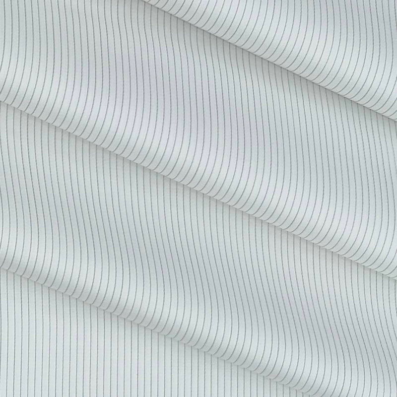 Shirt Fabric Soktas 80s Giza Cotton Pin Lining Colour Light Grey N White