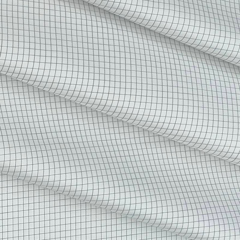 Shirt Fabric Soktas 80s Giza Cotton Pin Check Colour Grey N White