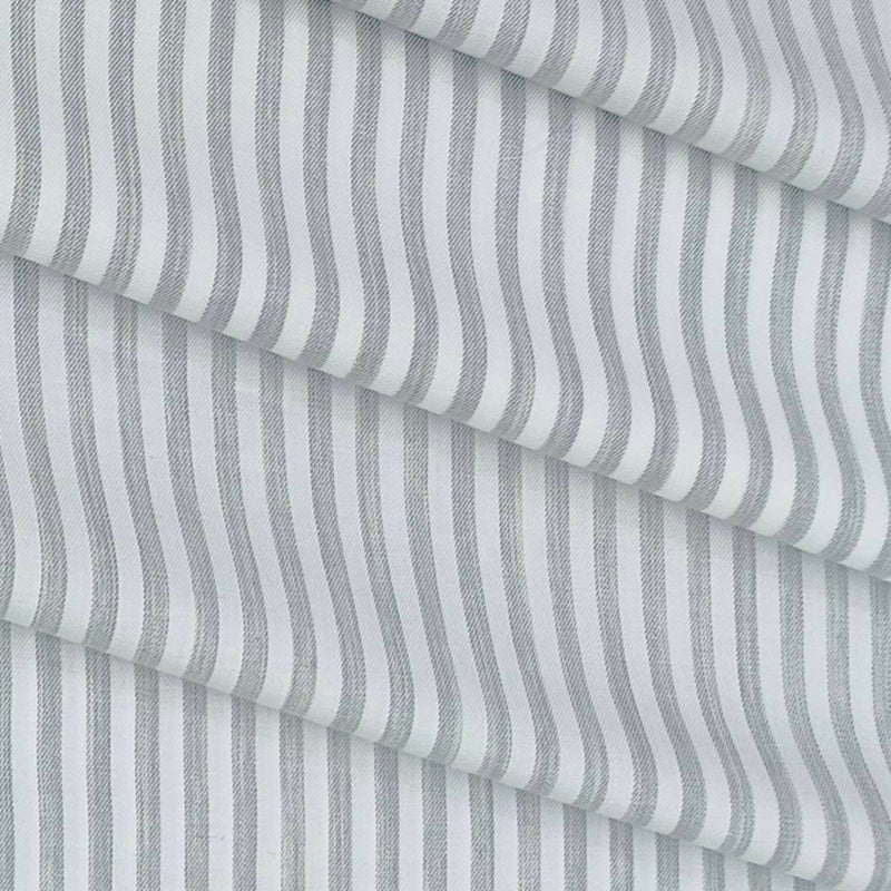 Shirt Fabric Soktas 80s Giza Cotton Lining Colour Grey N White