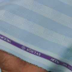 Shirt Fabric Soktas Giza Cotton Jacquard Colour Sea Green N Blue