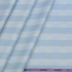 Shirt Fabric Soktas Giza Cotton Jacquard Colour Sea Green N Blue