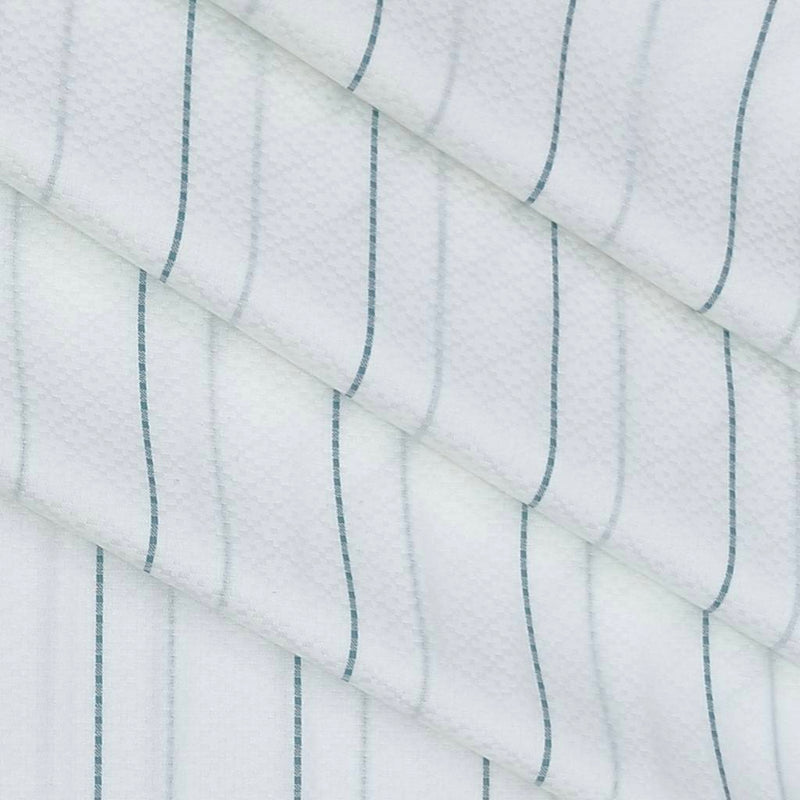 Shirt Fabric Soktas Giza Cotton Broad Lining With Jacquard Colour Green N White