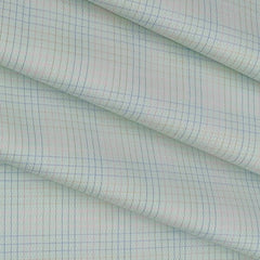 Shirt Fabric Soktas Giza Cotton Mix Pin Check Colour Pista Green N Blue