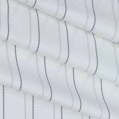 Shirt Fabric Soktas Giza Cotton Broad Lining With Jacquard Colour Purple N White