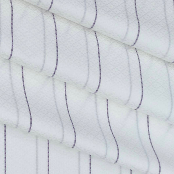 Shirt Fabric Soktas Giza Cotton Broad Lining With Jacquard Colour Purple N White