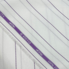 Shirt Fabric Soktas Giza Cotton Broad Lining With Jacquard Colour Purple N White