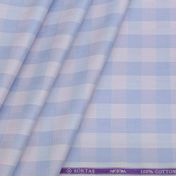 Shirt Fabric Soktas Giza Cotton Jacquard Colour Light Purple