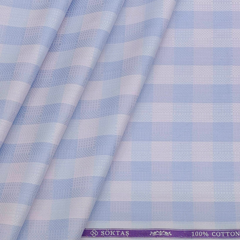 Shirt Fabric Soktas Giza Cotton Jacquard Colour Light Purple