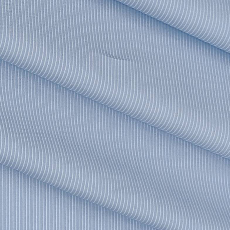 Shirt Fabric Soktas 100/1 Giza Cotton Pin Lining Colour Blue