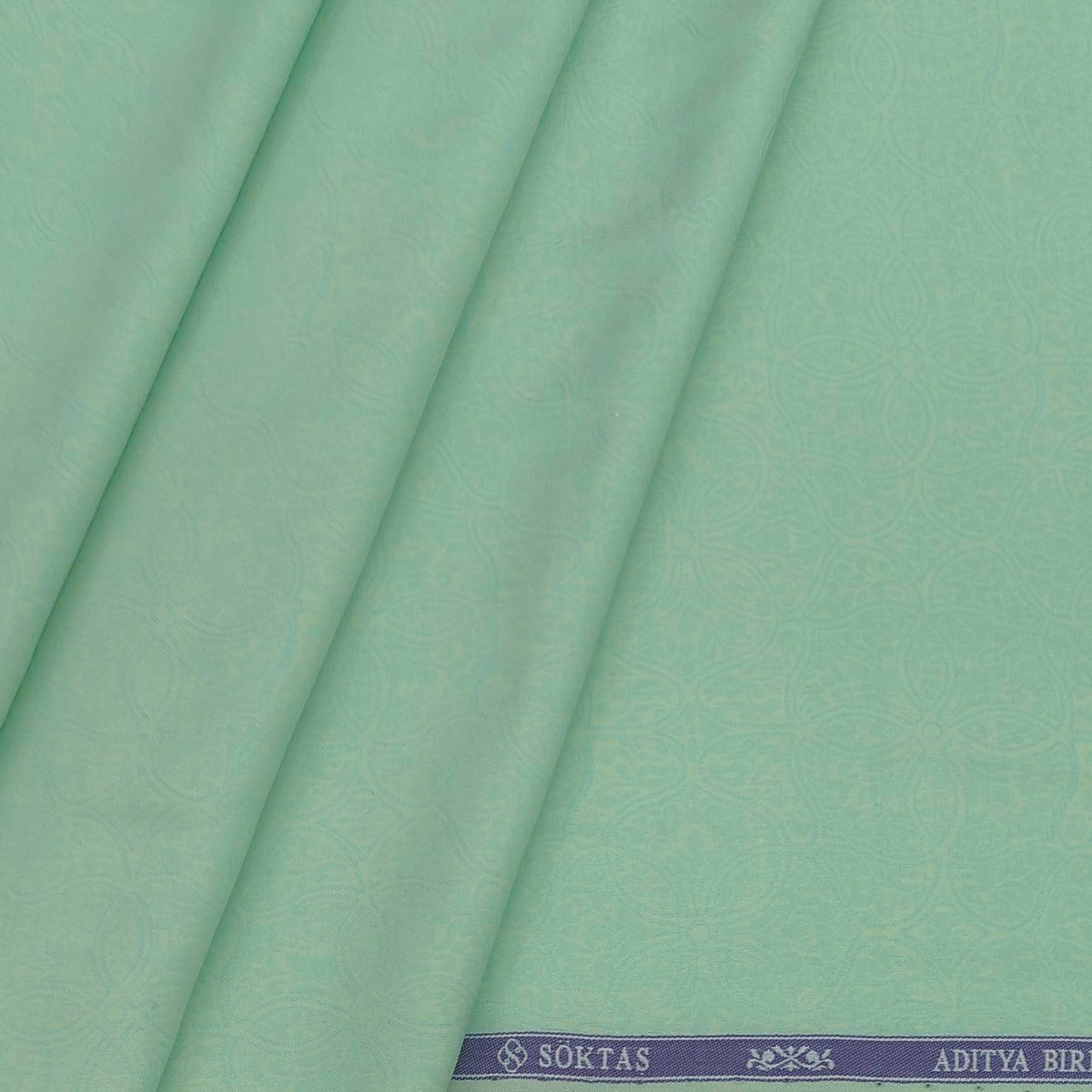 Shirt Fabric Soktas 100% Cotton Jacquard Colour Light Green