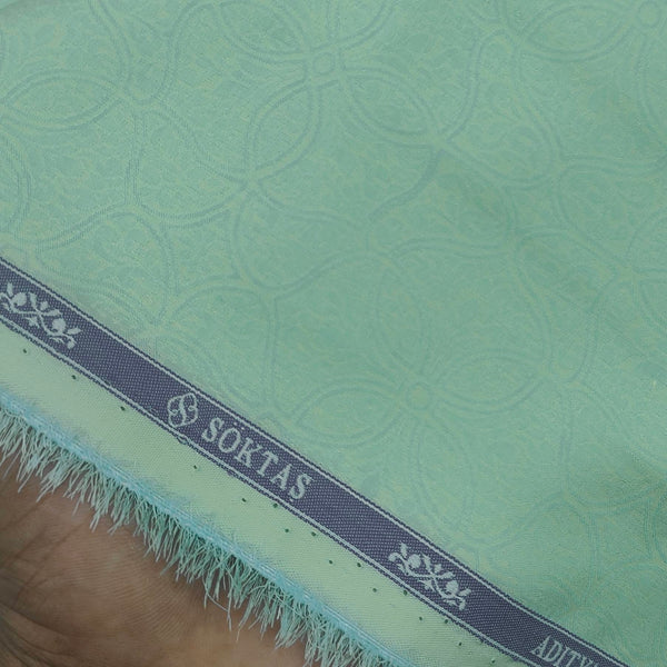 Shirt Fabric Soktas 100% Cotton Jacquard Colour Light Green