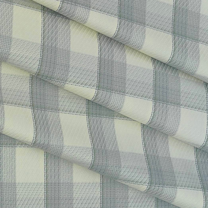 Shirt Fabric Soktas Giza Cotton Broad Check Colour Grey N Ash White