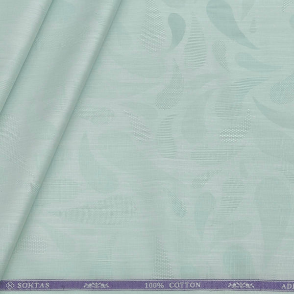 Shirt Fabric Soktas 100% Cotton Jacquard Colour Chetwode Green