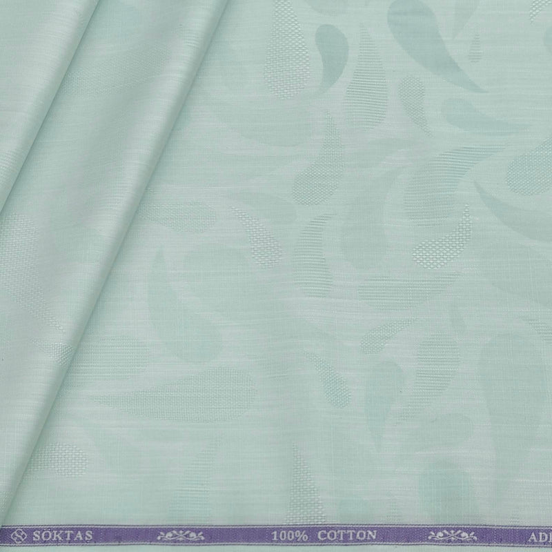 Shirt Fabric Soktas 100% Cotton Jacquard Colour Chetwode Green