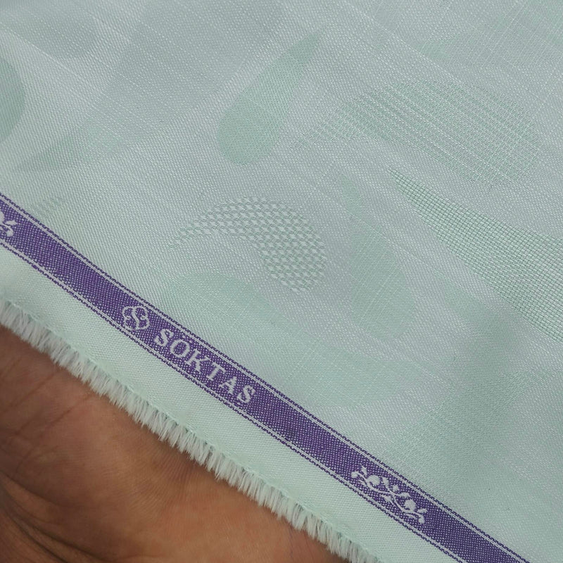 Shirt Fabric Soktas 100% Cotton Jacquard Colour Chetwode Green