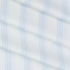 Shirt Fabric Soktas Giza Cotton Broad Lining With Dobby Colour Blue N White